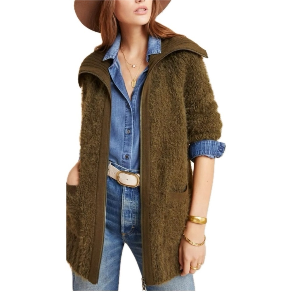 Anthropologie Bethenny Zip-Front Cardigan Size XS